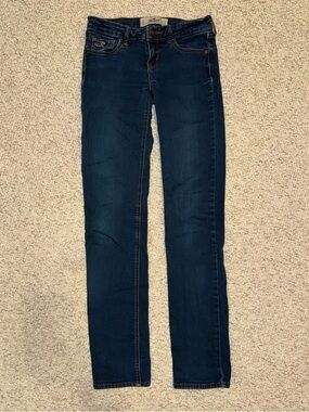 Hollister Women's ultra low rise Dark Blue slim Jeans